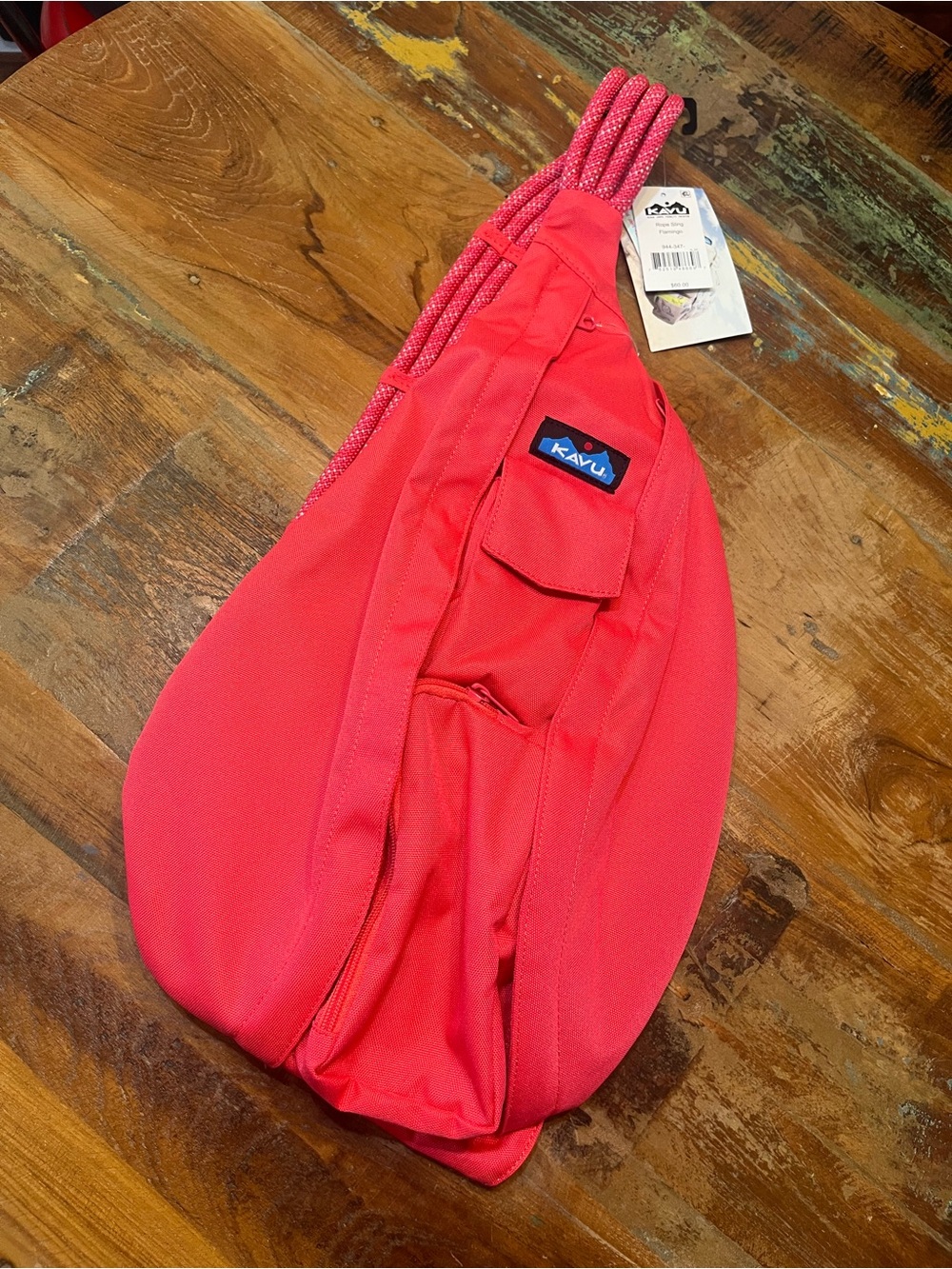 NWT Kavu Rope Sling Bag-Flamingo
